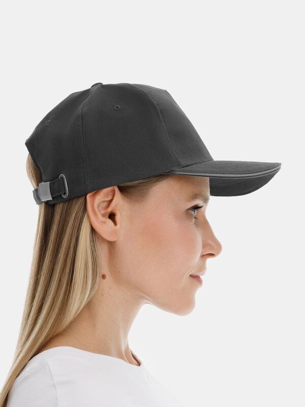 Бейсболка Long Beach, темно-серая со светло-серым арт.6538.11