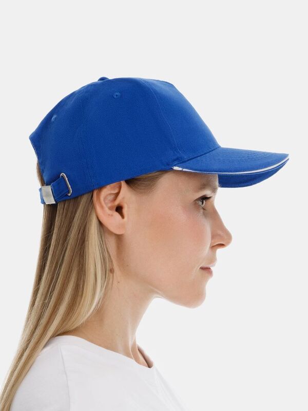 Бейсболка Long Beach, ярко-синяя с белым арт.6538.47