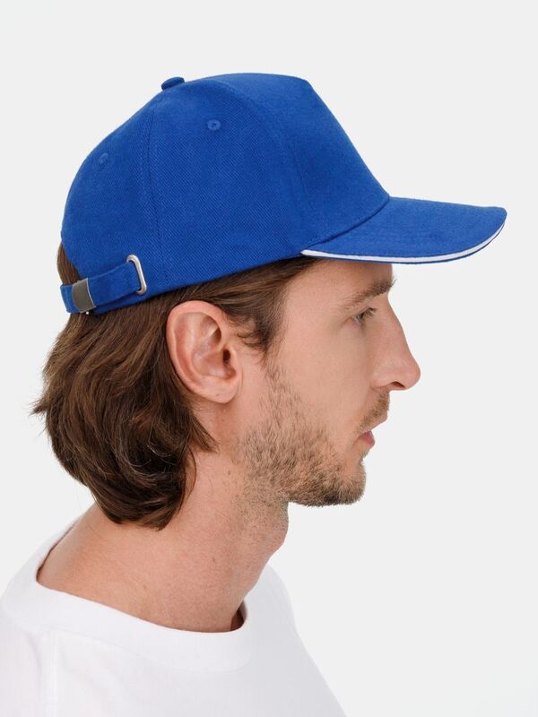 Бейсболка Long Beach, ярко-синяя с белым арт.6538.47