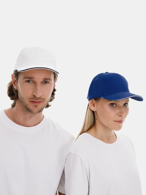 Бейсболка Long Beach, ярко-синяя с белым арт.6538.47