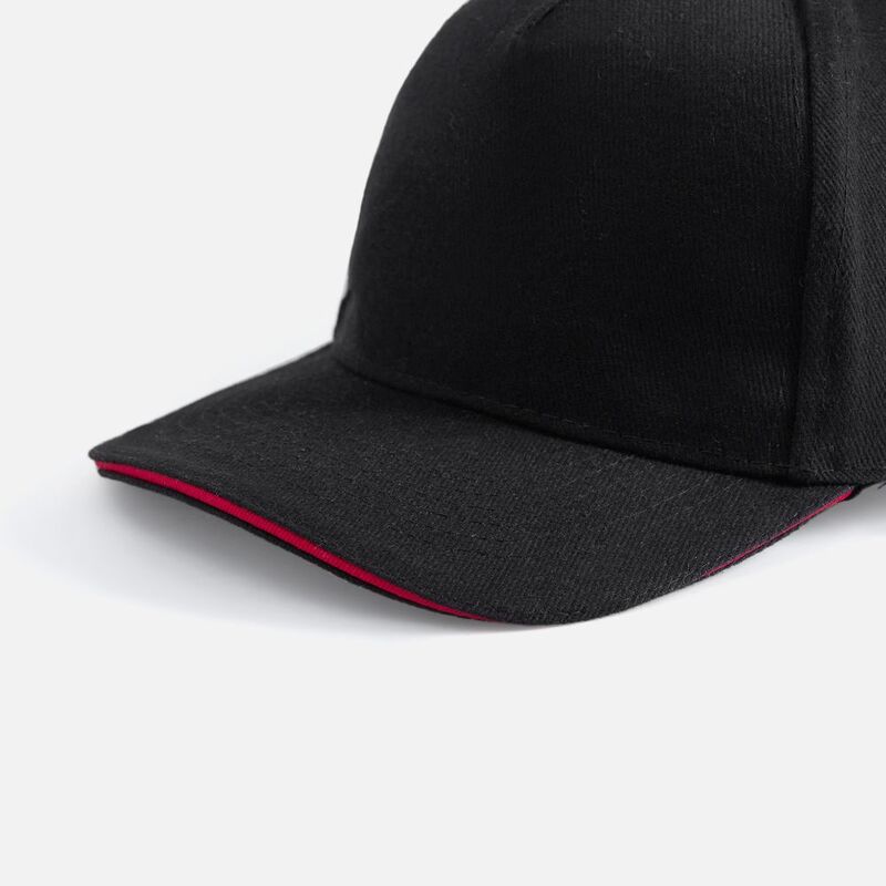 Бейсболка Long Beach, черная с красным арт.6538.35