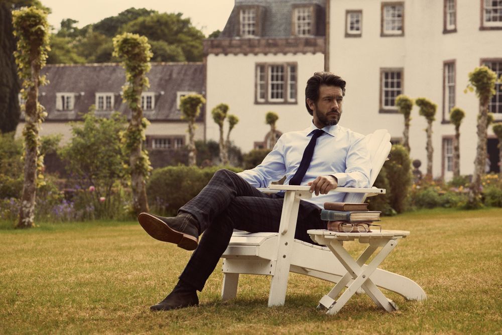 Рубашка мужская в полоску Reno, серая арт.6561.10