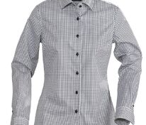 Рубашка женская в клетку Tribeca Ladies, черная арт.6564.30