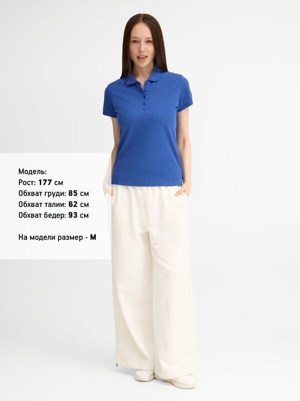 Рубашка поло женская People 210, ярко-синяя (royal) арт.1895.44