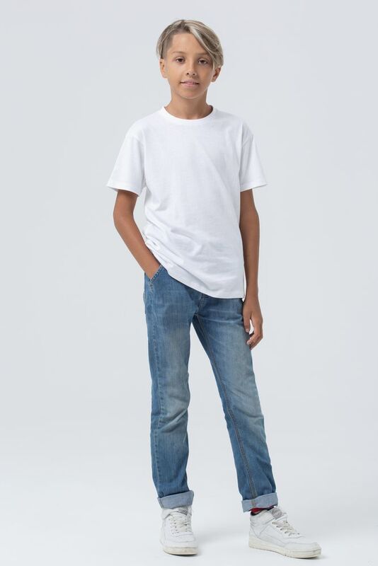 Футболка детская Regent Fit Kids, белая арт.6645.60