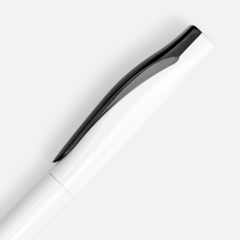 Ручка шариковая Pin, белая с черным арт.5522.63
