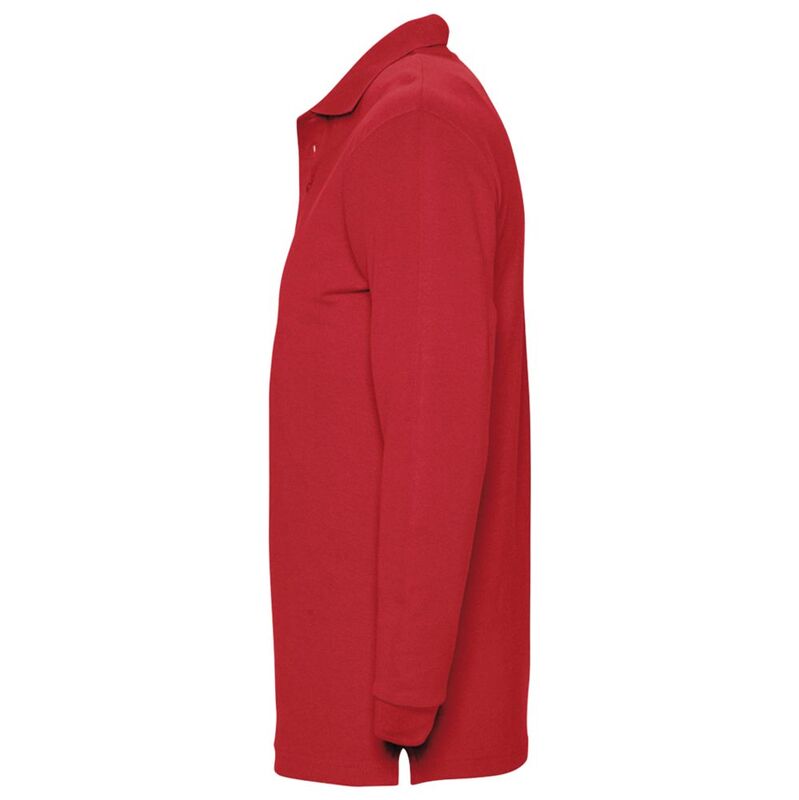 Рубашка поло мужская с длинным рукавом Winter II 210 красная арт.11353145