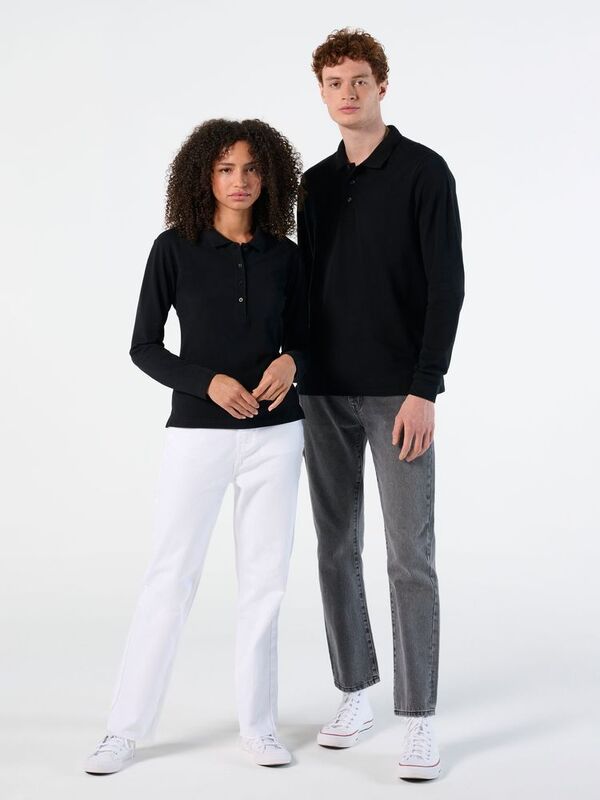 Рубашка поло мужская с длинным рукавом Winter II 210 белая арт.11353102