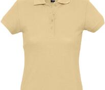 Рубашка поло женская Passion 170, бежевая арт.4798.10