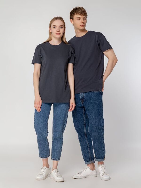 Футболка унисекс Regent 150, темно-серая (графит) арт.1376.18