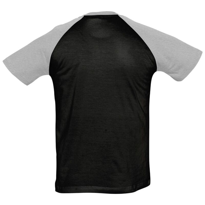 Футболка мужская двухцветная Funky 150, черная с серым меланжем арт.11190970