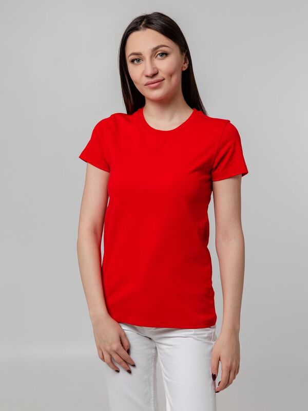 Футболка женская T-bolka Stretch Lady, красная арт.1891.50