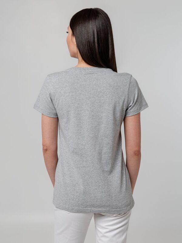 Футболка женская T-bolka Stretch Lady, серый меланж арт.1891.11