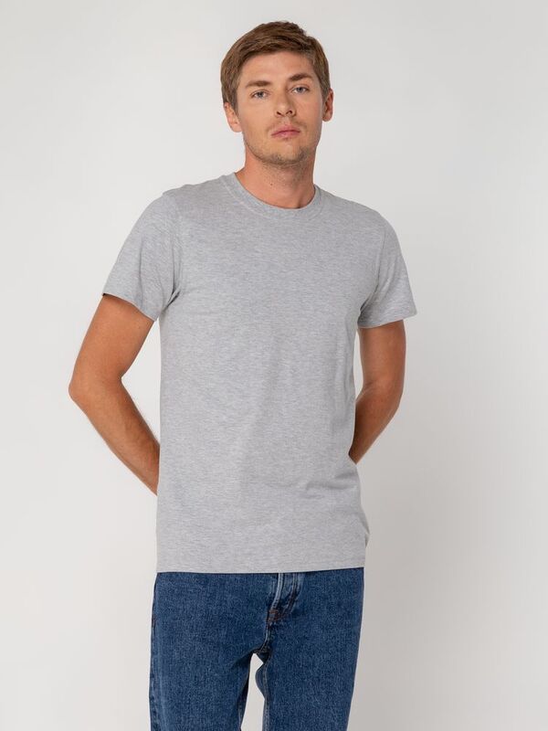 Футболка мужская T-bolka Stretch, серый меланж арт.1893.11
