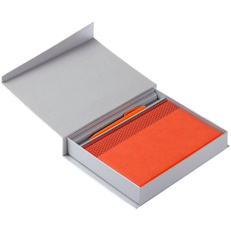 Коробка Duo под ежедневник и ручку, серая арт.1639.10