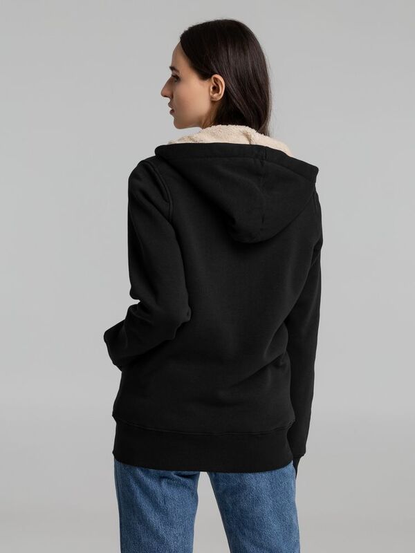 Толстовка унисекс на молнии Sherpa 280, черная арт.00584312