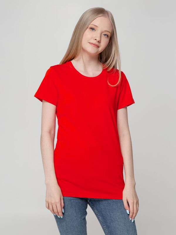 Футболка женская T-bolka Lady, красная арт.1878.50