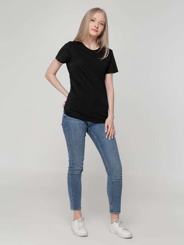 Футболка женская T-bolka Lady, черная арт.1878.30