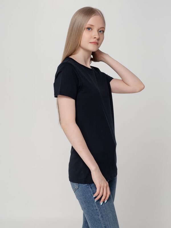 Футболка женская T-bolka Lady, темно-синяя арт.1878.40