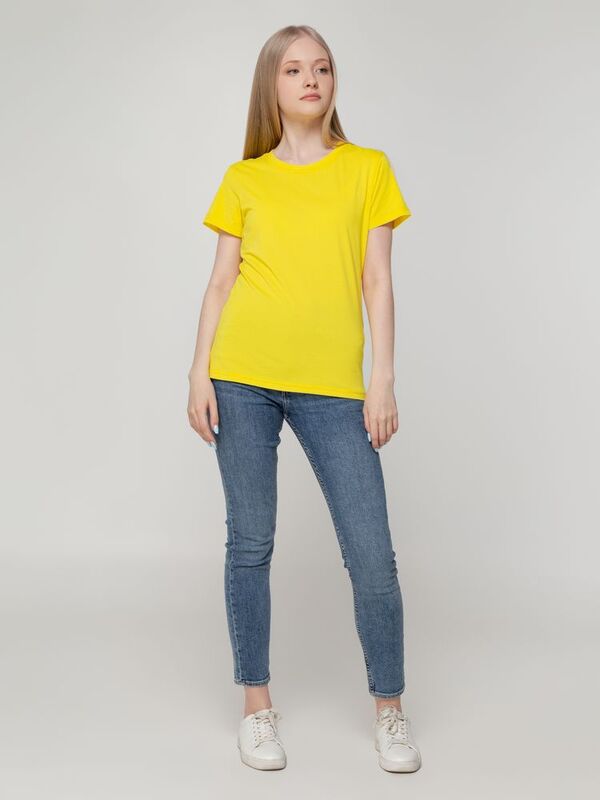 Футболка женская T-bolka Lady, желтая арт.1878.80