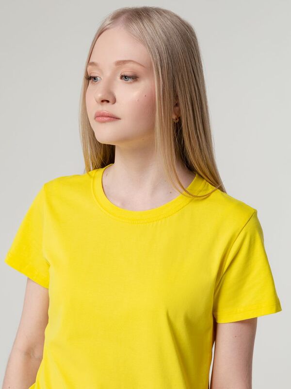 Футболка женская T-bolka Lady, желтая арт.1878.80