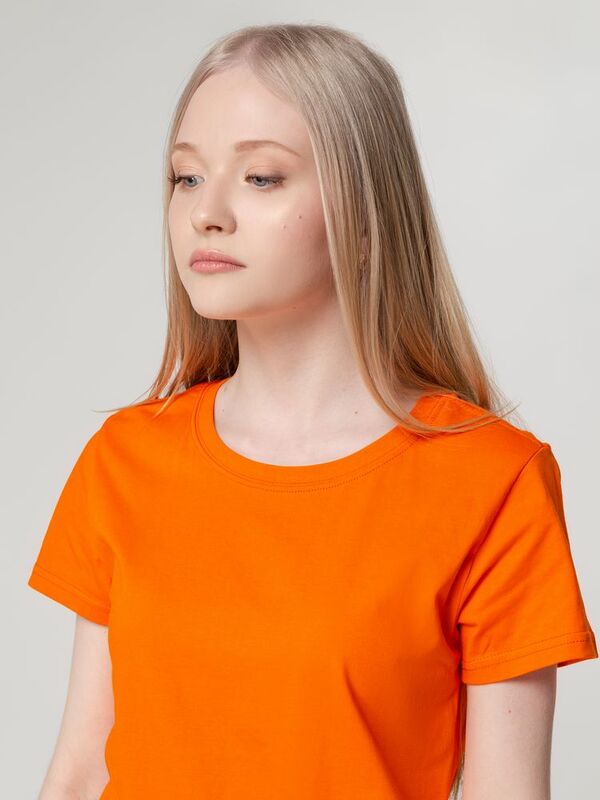 Футболка женская T-bolka Lady, оранжевая арт.1878.20