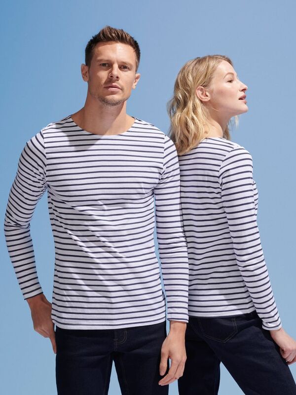 Футболка женская Marine Women, белая с темно-синим арт.01403904