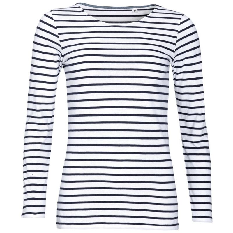 Футболка женская Marine Women, белая с темно-синим арт.01403904