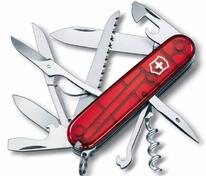 Офицерский нож Huntsman 91, прозрачный красный арт.7727.55