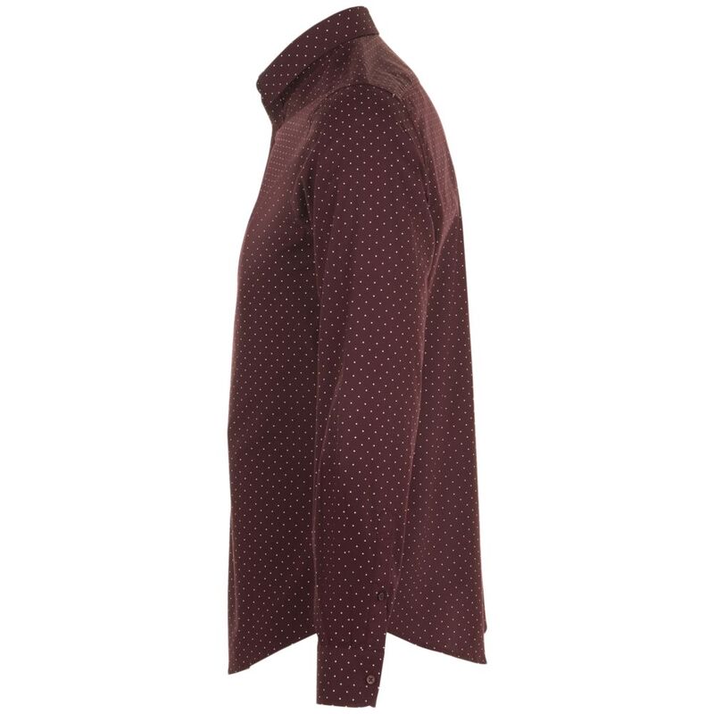 Рубашка мужская Becker Men, бордовая с белым арт.01648502