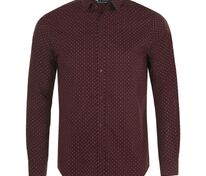Рубашка мужская Becker Men, бордовая с белым арт.01648502