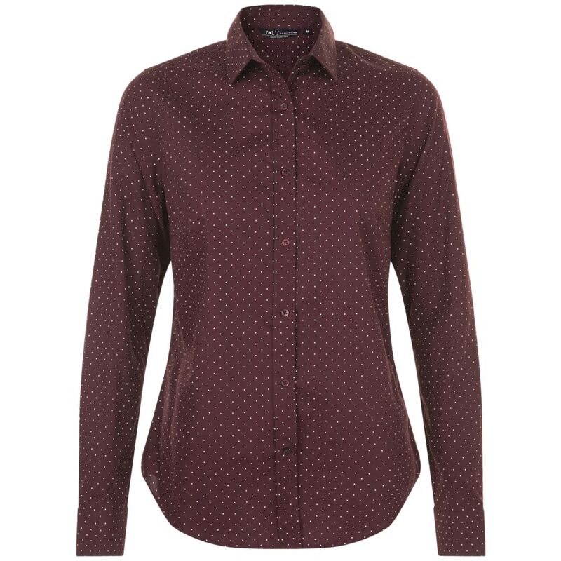 Рубашка женская Becker Women, бордовая с белым арт.01649502