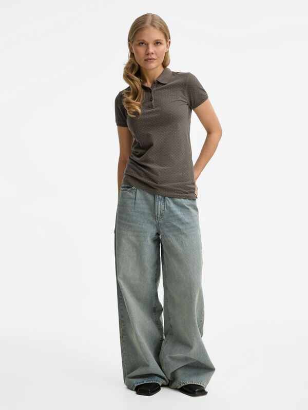 Рубашка поло женская Brandy Women, темно-серая с белым арт.01707503