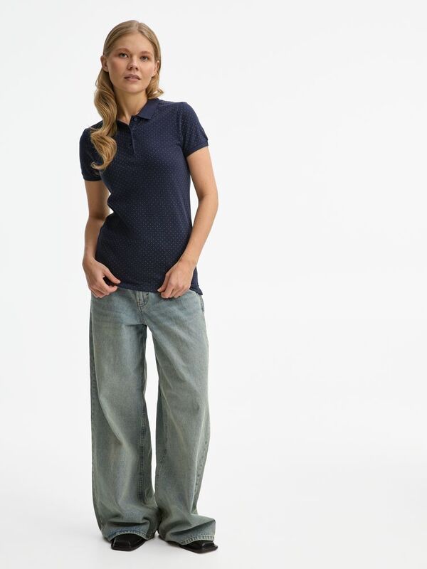 Рубашка поло женская Brandy Women, темно-синяя с белым арт.01707912