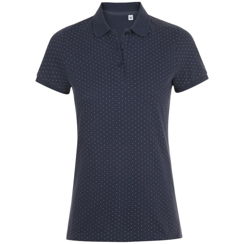 Рубашка поло женская Brandy Women, темно-синяя с белым арт.01707912