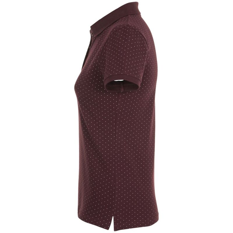 Рубашка поло женская Brandy Women, бордовая с белым арт.01707502