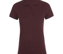 Рубашка поло женская Brandy Women, бордовая с белым арт.01707502