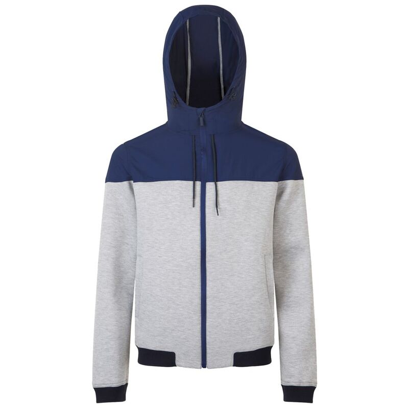 Куртка унисекс Voltage, серый меланж с темно-синим арт.01645508