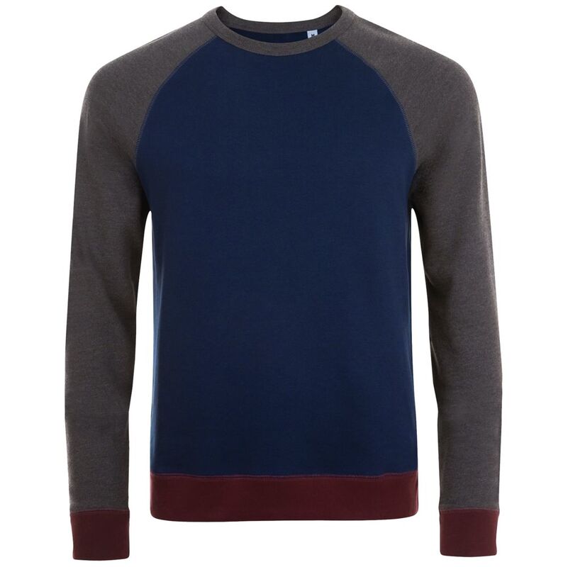 Толстовка унисекс Sandro, темно-синяя с черным меланжем арт.01700526