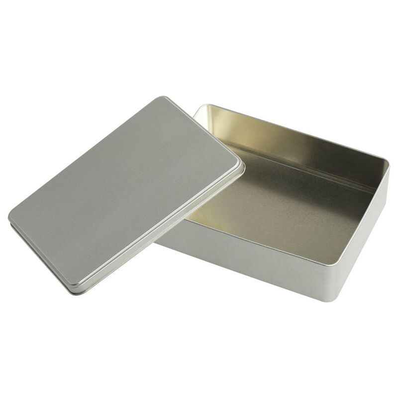 Коробка Pragmax L, прямоугольная, серебристая арт.6777