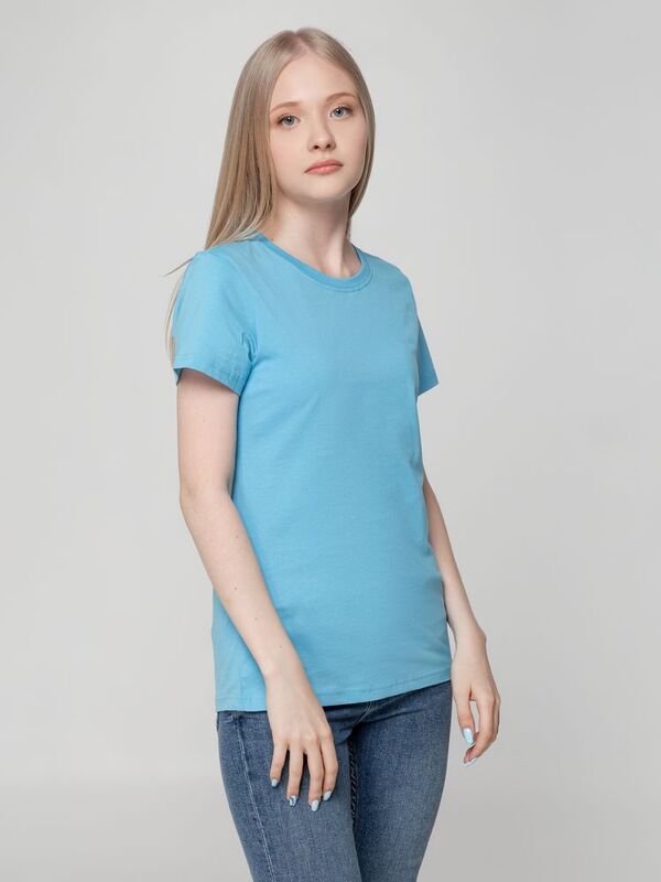 Футболка женская T-bolka Lady, голубая арт.1878.14