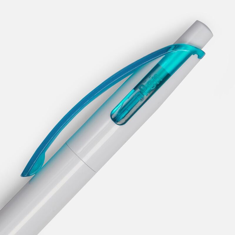 Ручка шариковая Bento, белая с голубым арт.4708.44