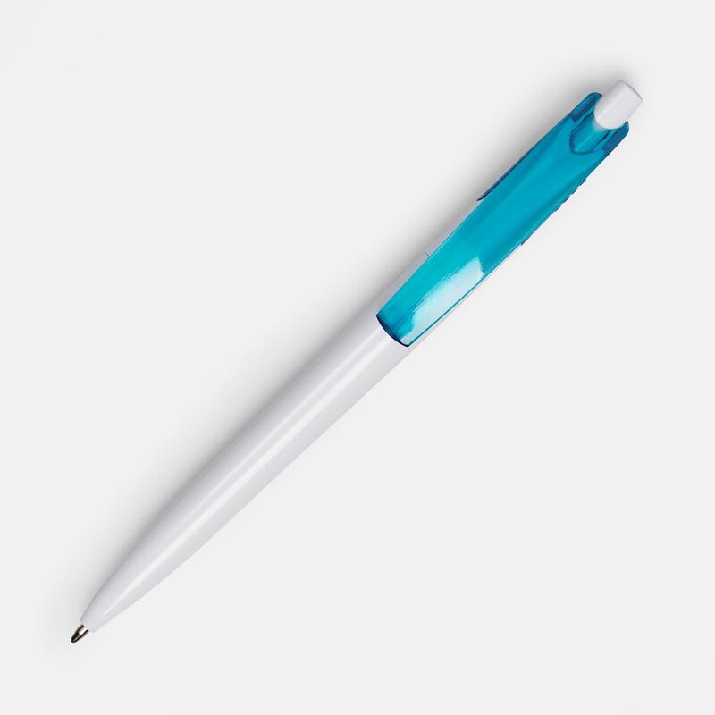 Ручка шариковая Bento, белая с голубым арт.4708.44