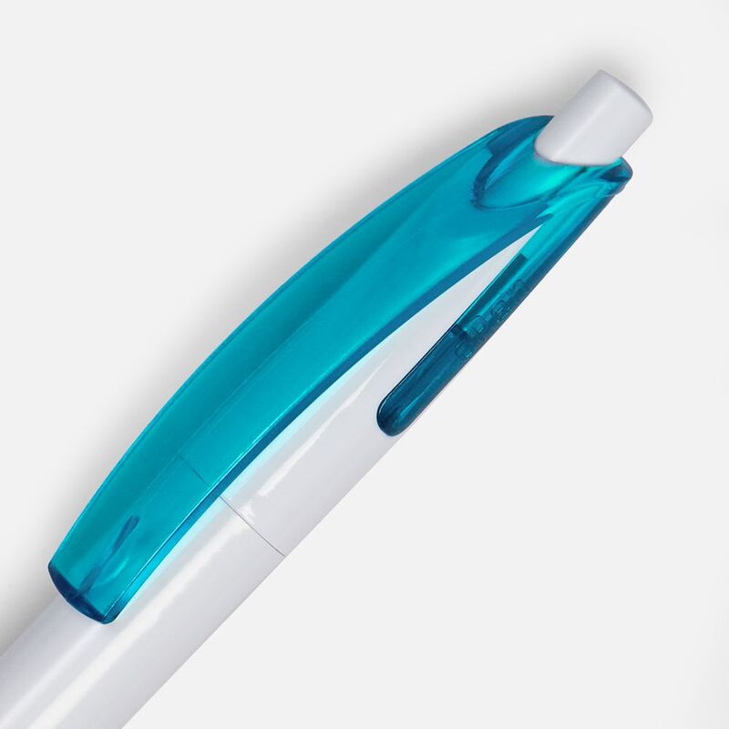 Ручка шариковая Bento, белая с голубым арт.4708.44