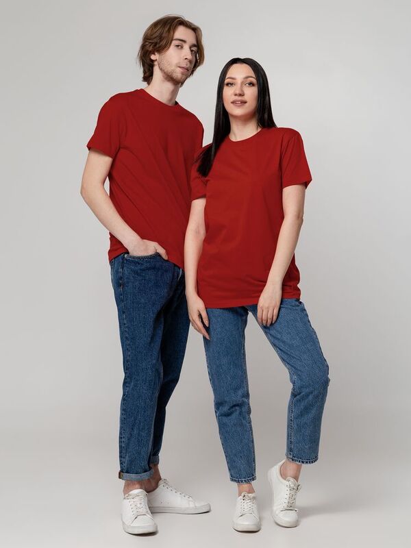 Футболка унисекс T-Bolka 160, темно-красная арт.6140.51