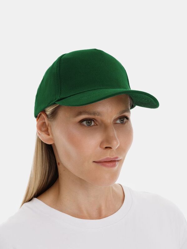 Бейсболка Long Beach, темно-зеленая арт.6538.90