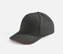 Бейсболка Long Beach, серая с оранжевым арт.6538.12