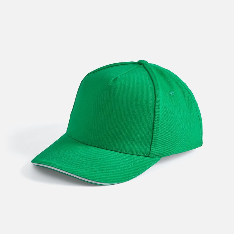 Бейсболка Long Beach, ярко-зеленая с белым арт.6538.92