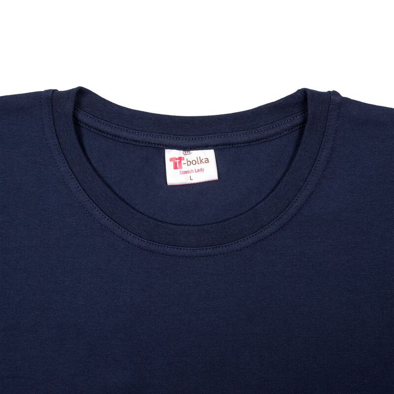 Футболка женская T-bolka Stretch Lady, кобальт (темно-синяя) арт.1891.47