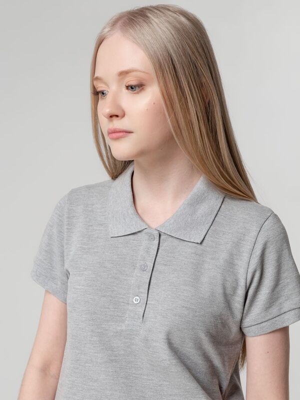 Рубашка поло женская Virma Lady, серый меланж арт.2497.11